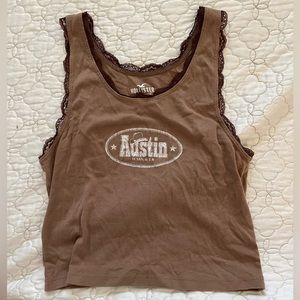 Hollister brown tank